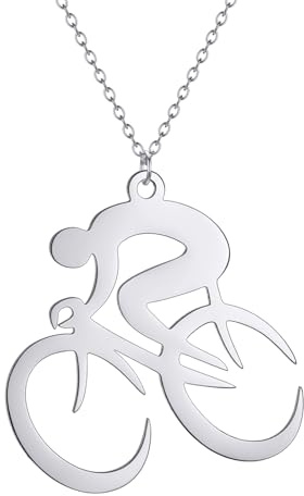 IOETSEUT collane da Uomo Gotico Collana Bicicletta Ciondolo Bici Ciclista Collana Delicata Regalo Viaggio Amante Bici Regalo per Donne Uomini Il Regalo