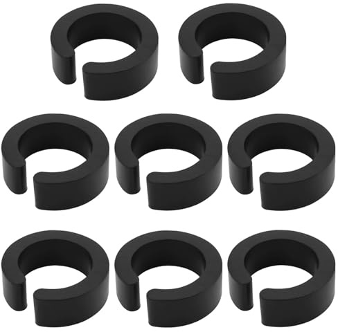 Create idea Lot de 8 Cales de Réduction en Caoutchouc de Type Ouvert de 22,2 Mm pour Adaptateur Ou Support de Guidon de Vélo de 31,8 Mm Compatibles avec Les Supports d'ordinateur de Vélo