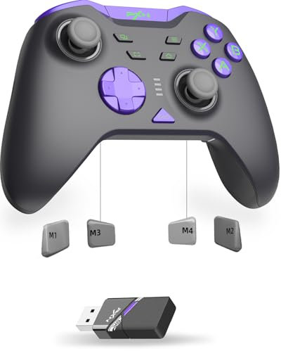 PXN P5 8K Gaming Controller – 8K Chip, 2000Hz Polling, Capacitive Joysticks, Hall Triggers, 4 Macros, Turbo Function, 2.4 GHz Wireless PC Controller – For PC/Switch/Steam Deck/Android/iOS