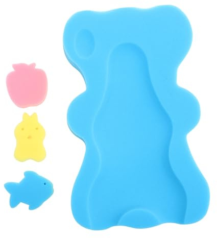LOORGVEL Tapis de Bain pour Épais et Antidérapant Éponge Souple Coussin de Bain Confortable avec Forme Animalier Né Tapis de Sûr et Moelleux