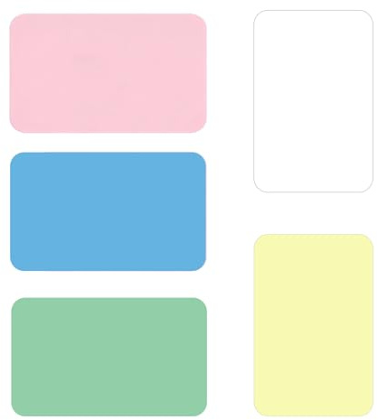 200 Piezas Tarjeta En blanco, Tarjetas Índices, Tarjetas De Vocabulario En blanco, Tarjeta De Visita Personalizada, 5 Tipos De Colores Tarjetas DIY, 89×52 mm