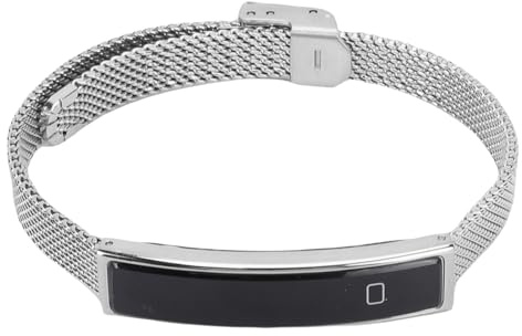 Oreilet Bracelet Intelligent, Traqueur d'activité étanche avec Obturateur à Distance Téléphone BT, Application, Compteur Pas, Coût des Calories et Plusieurs Modes Sportifs (Silver)