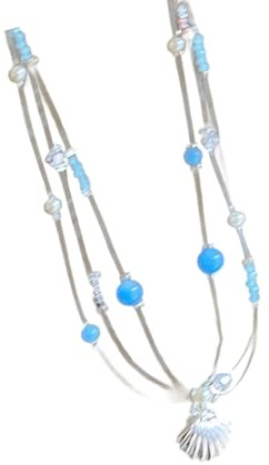 APGLSXY Modernt snäcka pärlor halsband med justerbart lås bekvämt arbete kvinnor halsband lämpligt för arbete resa datum mode snäcka pärlor, One Size, enligt beskrivningen, enligt beskrivningen