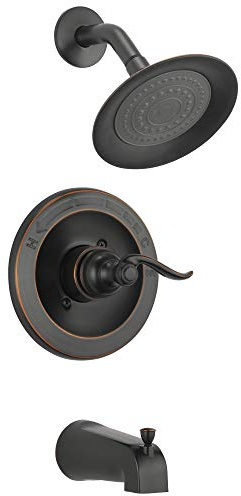 Delta Windemere Single-Function Tub and Shower Trim Kit with Single-Spray Shower Head, Oil Rubbed Bronze BT14496-OB (Valve Not Included)