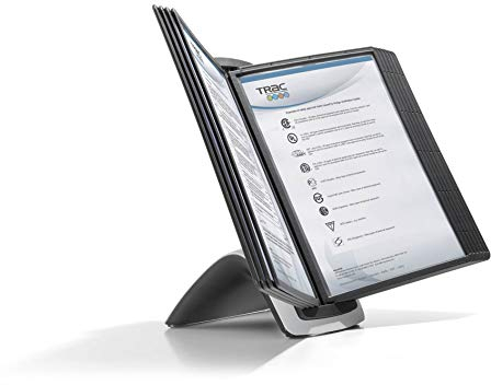 Durable Tisch-Sichttafelsystem Sherpa Style Table 10, mit 10 Sichttafeln A4, schwarz, 585501