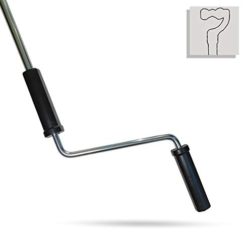 markiso Markisenkurbel 140 cm Verzinkt – Kurbel für Markise mit Kugelhaken/Kugelkopf – Kurbelgestänge verzinkter Stahl, Rostfrei, Ergonomische Griffe, Freilaufend für Leichte Bedienung