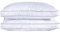 Goose Down Feather Pillows for Sleeping Bed Gusseted Pack of 2, 100% Cotton Pillow Cover Downproof Medium Support