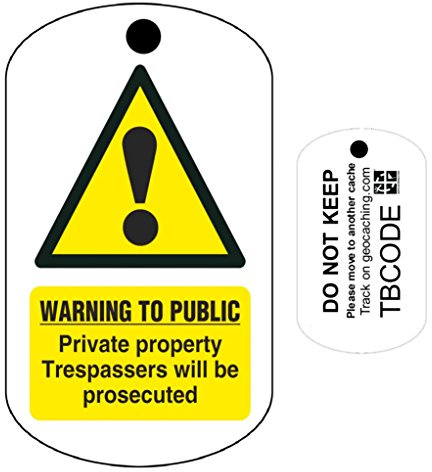 AllCachedUp Private Property Travel Tag (Travel Bug) For Geocaching - Trackable Tag - Unactivated