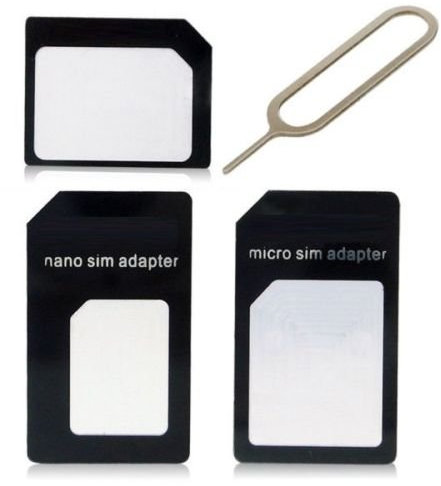 Mr. Gadget's Solutions Sim Card Adapter For All Mobile Phones 3 In 1 Pack Nano Micro Standard