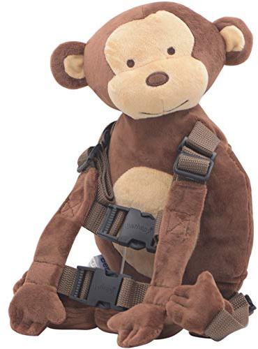 Berhapy 2 in 1 New Monkey Toddler Safety Harness Backpack Children's Walking Leash Strap（Brown）