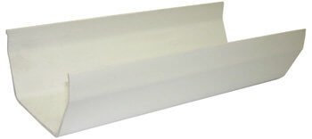 FloPlast 114mm White Square Gutter 4M