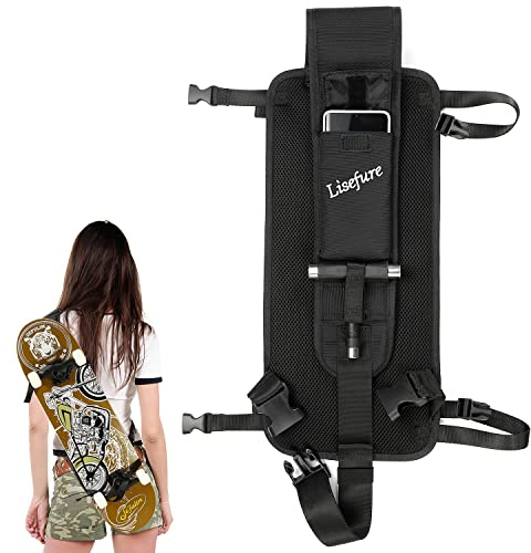 LISEFURE Skateboard Shoulder Carrier - Skateboard Carry Bag & Strap with Adjustable Straps