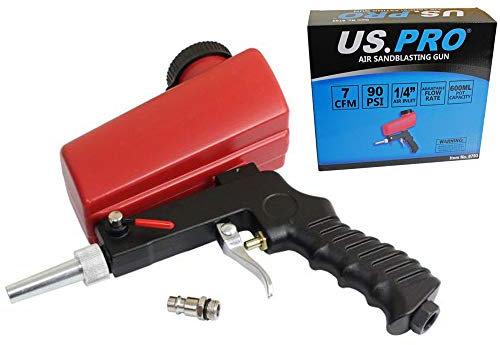 Us Pro 1/4 Air Sandblasting Gun Handheld Sand Blaster Portable Shot Blaster