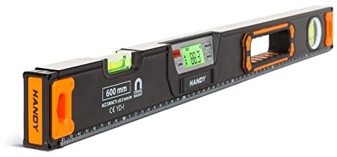 HANDY – Digitale Wasserwaage mit Magnet und Tonsignal – 60 cm – LCD-Bildschirm – Toleranz 0,5 mm/M