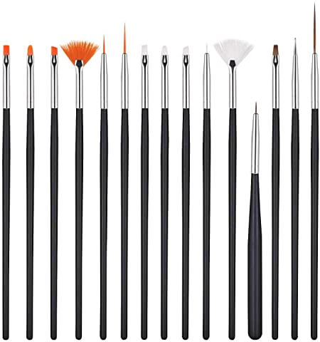 YXHZVON Juego de 15 pinceles para tartas con fondant, pincel para pintar tartas, pincel para tartas, juego de herramientas para decorar tartas, galletas y postres de bricolaje