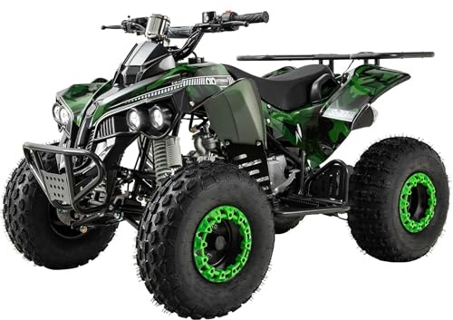 Actionbikes Motors Quad ATV S-10 125 cc | 4-Takt 125ccm Motor bis 𝟓𝟎 km/h - Pocket Quad - Miniquad - Benzinquad - Benzin Quads - Fahrzeug für Jugendliche (Lackiert Camouflage)