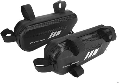 WLDOCA Lot de 2 sacoches latérales imperméables en EVA pour Moto – Sacs à Outils triangulaires 2 L pour Les randonnées et Les déplacements à Moto avec compatibilité avec Porte-Bagages,Noir,A