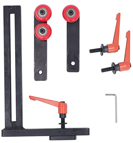 Torno de Madera con Soporte Estable, Centro de Torno de Carpintería en Forma de L Estable con Llave Hexagonal, Altura Ajustable, Hierro Fundido para Tornos de Carpintería, Marco Central