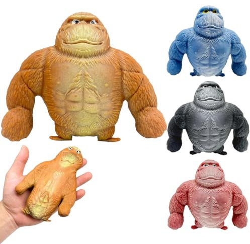 Gorilla Stress Toy, Gorilla Stressabbau Spielzeug, Gorilla Squeeze Toy, Squishy Monkey Toy, Irritability Gorilla Toy, für Kinder und Erwachsene, Anti-Anxiety Irritability Gorilla Toy (Brown)