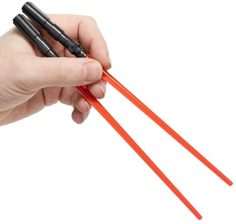 Paladone Star Wars Sith röd ljussabel ätpinnar par med förvaringsbox, officiellt licensierade återanvändbara kökstillbehör, gåvor för Sci-Fi och Darth Vader fans