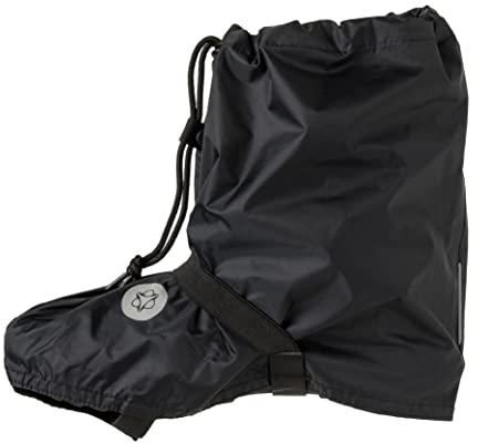 AGU Quick Bike Boots Essential Überschuhe Fahrrad, Regenschutz Schuhe, wasserdichte Schuhe für Damen & Herren, Reflektierend, 100% Recyceltes Polyester, Größe 42 bis 45 - L/XL - Schwarz
