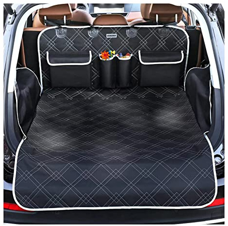 BRONZEMAN Pet Cargo Cover Liner for SUV and Car,Non Slip,Waterproof Dog Seat Cover Mat for Back Seat Trucks/SUV with Bumper Flap Protector,Large Size Universal Fit