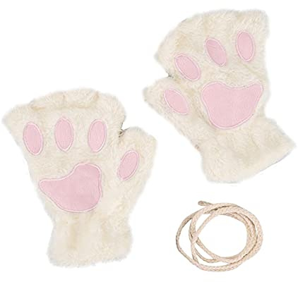 Guanti a manopola per Gatti, Senza Dita, per Bambini, Ragazze, Donne