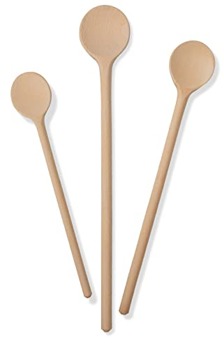 Kochlöffel & Co - 5-teiliges Löffel-Set aus unbehandeltem Buchenholz - Klassische Holzlöffel - 25/30/35 cm
