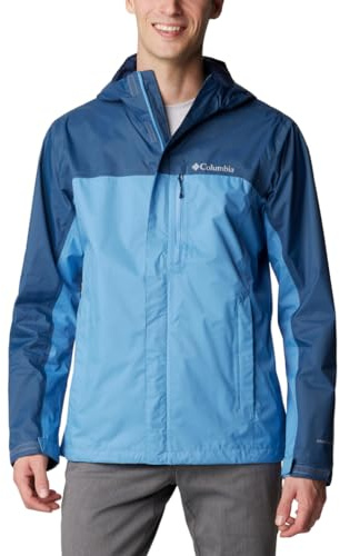 Columbia Pouring Adventure 2 Jacket, Giacca Impermeabile Uomo, Skyler/Dark Mountain, S