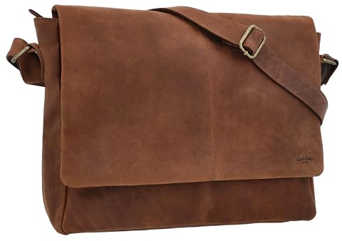 Gusti Ledertasche Herren Reign | Handgefertigte Umhängetasche Herren Leder für Alltag & Büro I Pflanzlich gegerbtes & langlebiges Ziegenleder