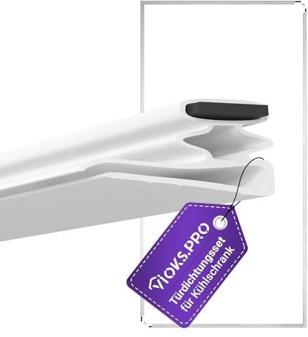 Vioks.pro Joint de porte de réfrigérateur - Blanc - 1 300 x 700 mm - Joint de porte de réfrigérateur à visser - Joint en caoutchouc pour réfrigérateur et congélateur - Accessoires de réfrigérateur AEG