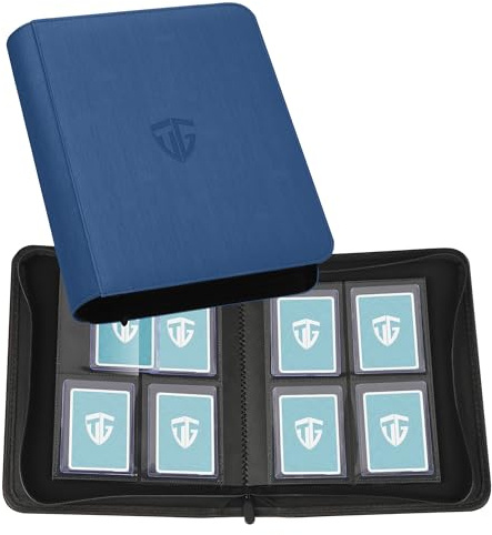 Álbum de coleccionista TCGUARD para 112 Toploader, encuadernación de 4 compartimentos con fundas para Toploader rígido de 3x4, encuadernador de cartas para TCG, cartas MTG, álbum de cartas