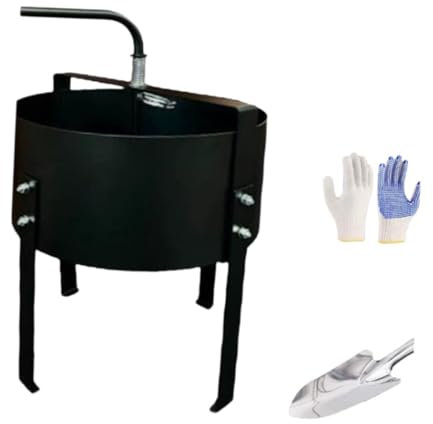 FewNvWa Rotary Soil Sifter Mesh Screen Metal Frame Compost Sieve Easily Install Iron