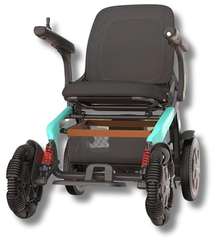 E-60 pro-A All-Terrain Foldable Electric Wheelchair – Heavy-Duty Lightweight Mobility Chair with Adjustable Seat, Dual Motor Drive, App & Joystick Control, Long-Range Battery