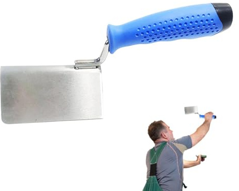 Spatola angolare: strumento per interno ed esterno, spatola angolare in acciaio , strumento di lavorazione per angoli di di calcestruzzo per pareti e soffitti