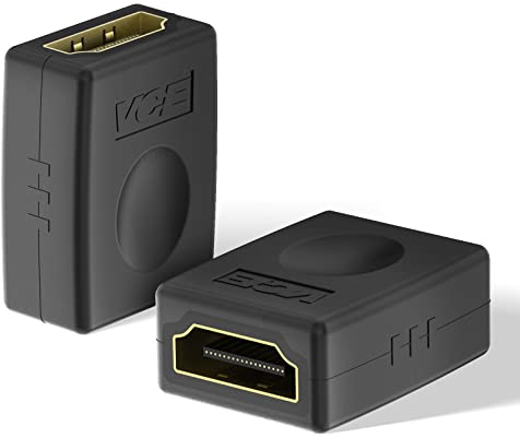 VCE HDMI Kupplung HDMI Buchse auf HDMI Buchse HDMI Verlängerung Verbinder 3D 4K HDR ARC für PC-Laptop, LCD LED Monitor TV, PC-Laptop, PS4, Xbox, 2 Stück