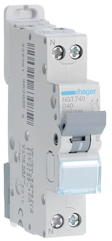 disjoncteur hager - 1 phase + neutre - 40a - 6ka - courbe d - vis / vis