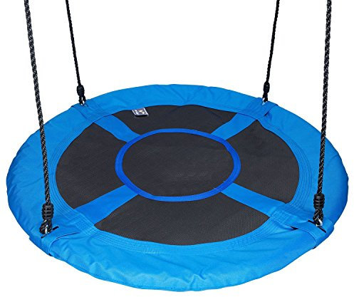 Hi Suyi 100cm/60cm Disc Giant Nest Web Rope Hanging Tree Swing Seat Set Heavy Duty Easy to Set Up For Kids Children Adult Outdoor Backyard Garden Large Small Size