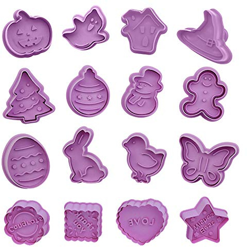 SUNSK Cookie Cutter jul kakskärare handtryck kakform kakform bakverk bakeware kit för halloween jul påsk tacksägelse bakform