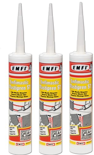 Colle contact néoprène, colle de montage, tout type de matériaux, contreplaqué, plinthes, cuir, bois, Fabrication Française pour MadeInNature (MASTIPREN ST, Lot de 3)