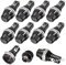 Gebildet 10Pcs 5 x 20mm Portafusibile AC 10A 250V Nero Portafusibile con Tappo a Vite, Portafusibile con Tappo a Vite Montato a Pannello