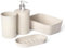 TATAY Baobab ECOHOME, set da 4 pezzi (bicchiere + dispenser di sapone + portasapone + organizer A6) in polipropilene, senza BPA, plastica riciclata al 100%, beige