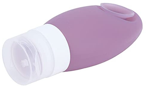 ZJchao 100ml Silicone Travel Bottle for Toiletries, Silicone Squeeze Bottles with Suction Cup,Refillable Squeezable Containers, for Shampoo, Conditioner, Shower Gel, Lotion, Food, Sauces (Purple)