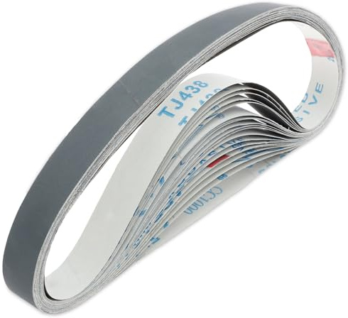 Lot med 20 slipband 25 x 762 mm korn 400/600/800/1000 för metall, trä, glas, gummi, plast, sten, bil