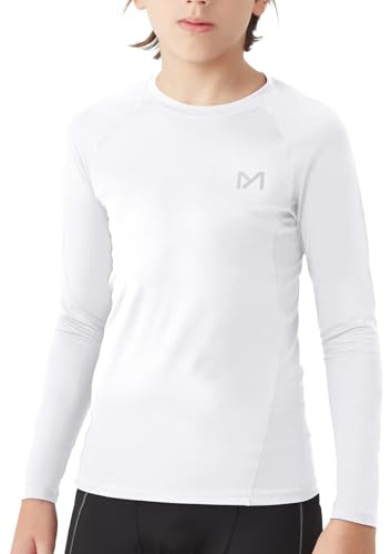 MEETYOO Maglia a Compressione per Ragazzi Lunga Camicie a Compressione per Bambini Maglietta Intima Sportiva Base Layer Traspirante ad Asciugatura Rapida Adatto per Corsa,Palestra,Basket,Calcio