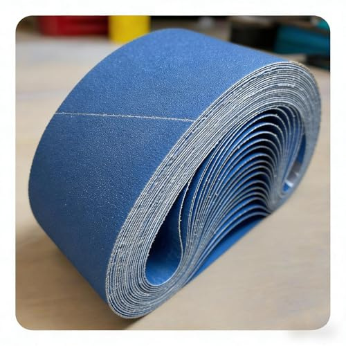 GZKTY Slipband 75 x 457 mm | 20 stycken | Korn 120 | För bandslipar | Slipning och polering av trä och metall