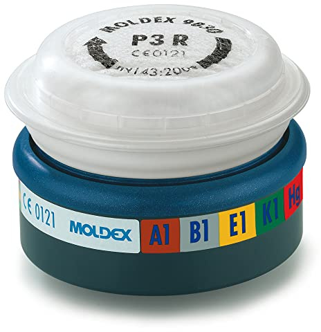 Moldex 9730 A1B1E1K1HgP3 RD Filtre préassemblé pour Série 7000/9000 Easy Lock 6 pièces