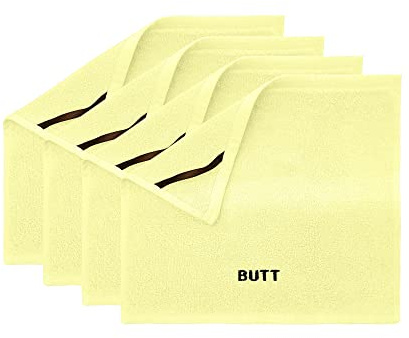 Crafty Cloth Gentle Backside Towel – Premium Bamboo Viscose Bidet Washcloth for Sensitive Skin – Reusable Personal Cleansing Cloth with Hanging Loop – Yellow, 12x12 Inch