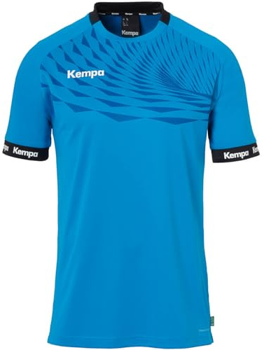 Kempa Wave 26 Shirt para Hombres y niños - Camiseta Manga Corta Camiseta Deportiva Ropa Funcional Balonmano Gimnasio Jogging Running Jersey - elástica y Transpirable