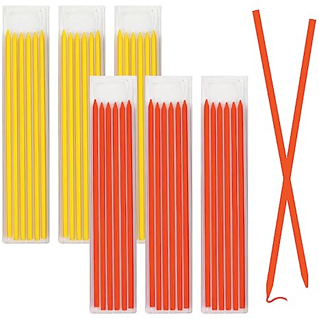 PLATEYTR 2,8 mm Bleistiftminen für Zimmermannsbleistift, Solide Tieflochmarker Minen Konstruktion Druckbleistift Ersatzminen für Holzbearbeitung Anreißen Architekt Zeichnen, Nur Minen (36 Stücke)